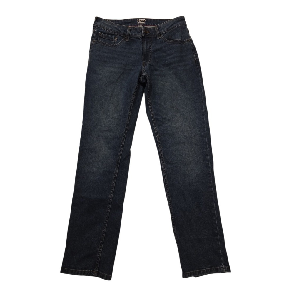 IZOD Saltwater Jeans Mens 30x32 Straight Fit Blue Stretch Denim Casual